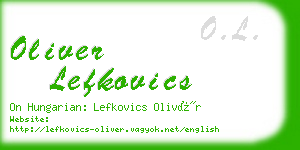 oliver lefkovics business card